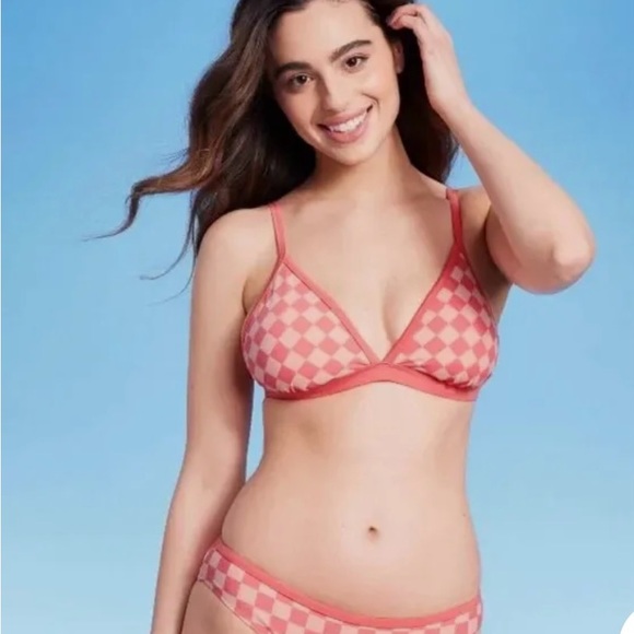 Kona Sol Other - KONA SOL PEACH CHECKERED BIKINI